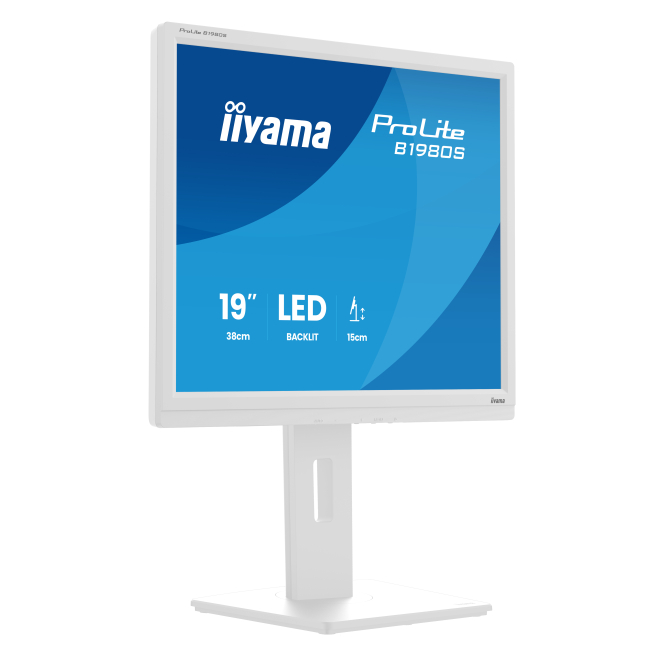 iiyama ProLite monitor LED blanco de 19 pulgadas con resolución 1280x1024 Monitor iiyama ProLite B1980S-W1 de 19 pulgadas con resolución de 1280x1024 Pixeles y tecnología SVGA LED. SKU: B1980S-W1