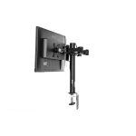 Soporte de escritorio iiyama DS1002C-B1 en negro para monitores de 30 pulgadas, ideal para una disposición ergonómica y eficiente de tu espacio de trabajo