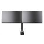 Soporte de escritorio iiyama DS1002C-B1 en negro para monitores de 30 pulgadas, ideal para una disposición ergonómica y eficiente de tu espacio de trabajo