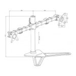 Soporte para monitor iiyama DS1002D-B1 de escritorio, compatible con monitores de hasta 30 pulgadas y acabado en color negro, modelo DS1002D-B1