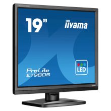 iiyama ProLite E1980S-B1 pantalla para PC de 19 pulgadas, resolución 1280 x 1024 pixeles, conector VGA, tecnología LED en color negro. SKU: E1980S-B1.