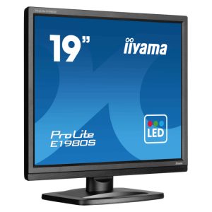 iiyama ProLite E1980S-B1 pantalla para PC de 19 pulgadas, resolución 1280 x 1024 pixeles, conector VGA, tecnología LED en color negro. SKU: E1980S-B1.