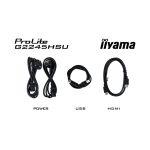 Monitor LED Full HD iiyama G-MASTER G2245HSU-B2 de 21.5 pulgadas con resolución 1920 x 1080 pixeles en color negro.