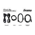 iiyama G-MASTER G2445HSU-B2 pantalla para PC 24 pulgadas, 1920 x 1080 Pixeles, Full HD, LCD, color Negro. SKU: G2445HSU-B2