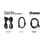 Imagen del iiyama G-MASTER GB2470HSU-W6, pantalla para PC de 60,5 cm (23.8 pulgadas), resolución 1920 x 1080 Pixeles Full HD, color Blanco, SKU GB2470HSU-W6