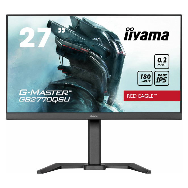 iiyama G-MASTER GB2770QSU-B6 pantalla para PC 68,6 cm (27″) 2560 x 1440 Pixeles 2K Ultra HD LCD Negro 1 Monitor iiyama G-MASTER GB2770QSU-B6 frontal