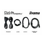 Monitor iiyama G-MASTER GB2770QSU-B6 con pantalla de 27 pulgadas, resolución de 2560 x 1440 píxeles en calidad 2K Ultra HD y color negro. Modelo GB2770QSU-B6