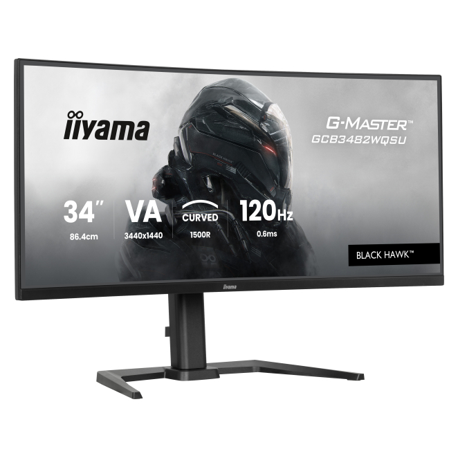 iiyama pantalla para PC UltraWide Quad HD de 34 pulgadas iiyama GCB3482WQSU-B1 monitor UltraWide Quad HD de 34 pulgadas con resolución de 1440 x 3440 pixeles en color negro