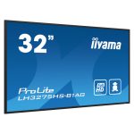 iiyama LH3275HS-B1AG pantalla de señalización digital plana de 32 pulgadas, LCD, 500 cd/m², Full HD, negro, con procesador Android 11 para uso 24/7.