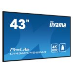 iiyama LH4360UHS-B2AG, pantalla de señalización digital de 42.5 pulgadas con resolución 4K Ultra HD, LED, WiFi, brillo de 500 cd/m² y procesador Android 11, categoría señalización y cartelería