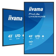 Pantalla plana de señalización digital iiYama LH4364UHS-B1AG de 43 pulgadas, LED, 500 cd/m², 4K Ultra HD, negra, con Wifi y sistema Android, SKU LH4364UHS-B1AG