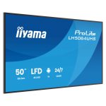 Pantalla de señalización iiyama modelo LH5064UHS-B1AG de 50 pulgadas, 500 cd/m², resolución 4K Ultra HD, en color negro con Wifi integrado. SKU: LH5064UHS-B1AG