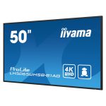 iiyama LH5065UHSB-B1AG pantalla de señalización digital de 49.5 pulgadas con LCD, Wifi, 4K Ultra HD, brillo de 800 cd/m², procesador Android 11, uso 24/7