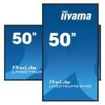 Pantalla de señalización iiyama LH5075UHS-B1AG de 49.5 pulgadas, LCD, 4K Ultra HD, 500 cd/m², procesador Android 11, color negro, uso 24/7