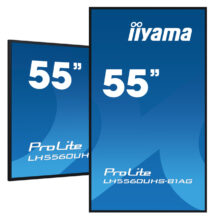 iiyama LH5560UHS-B1AG pantalla de señalización, 139.7 cm (55 pulgadas) LED con conectividad WiFi, 500 cd/m² de brillo, 4K Ultra HD resolución, color negro, procesador incorporado Android 11, SKU LH5560UHS-B1AG