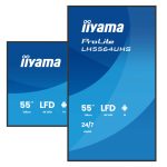 Pantalla plana de señalización digital iiyama de 55 pulgadas con resolución 4K Ultra HD, conexión Wifi, brillo de 500 cd/m², color negro, Android, SKU: LH5564UHS-B1AG.