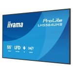 Pantalla plana de señalización digital iiyama de 55 pulgadas con resolución 4K Ultra HD, conexión Wifi, brillo de 500 cd/m², color negro, Android, SKU: LH5564UHS-B1AG.