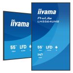 Pantalla plana de señalización digital iiyama de 55 pulgadas con resolución 4K Ultra HD, conexión Wifi, brillo de 500 cd/m², color negro, Android, SKU: LH5564UHS-B1AG.