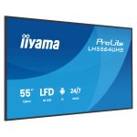 Pantalla plana de señalización digital iiyama de 55 pulgadas con resolución 4K Ultra HD, conexión Wifi, brillo de 500 cd/m², color negro, Android, SKU: LH5564UHS-B1AG.