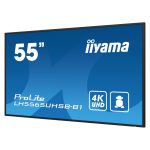 iiyama LH5565UHSB-B1 pantalla de señalización, 138.7 cm (54.6 pulgadas) LED, 800 cd/m², 4K Ultra HD, Wifi, negro, procesador incorporado Android 11, 24/7