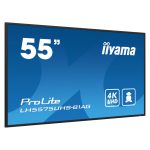 iiyama LH5575UHS-B1AG pantalla de señalización de 55 pulgadas, LCD, WiFi, 500 cd/m², 4K Ultra HD, color negro, procesador Android 11, funcionamiento 24/7