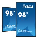 iiyama LH9875UHS-B2AG pantalla de señalización digital 97.5 pulgadas LED, 500 cd/m², 4K Ultra HD, negro, con procesador Android 11 y uso 24/7. SKU: LH9875UHS-B2AG