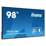iiyama LH9875UHS-B2AG pantalla de señalización digital 97.5 pulgadas LED, 500 cd/m², 4K Ultra HD, negro, con procesador Android 11 y uso 24/7. SKU: LH9875UHS-B2AG