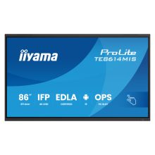 Pantalla táctil iiyama PROLITE TE8614MIS-B2AG de 85.6 pulgadas, 4K Ultra HD, WiFi, 435 cd/m², para señalización digital, procesador Android incorporado