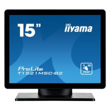iiyama ProLite T1521MSC-B2 pantalla de 15 pulgadas, resolución XGA de 1024 x 768 pixeles, con tecnología LED, táctil y color negro