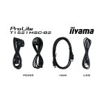 iiyama ProLite T1521MSC-B2 pantalla de 15 pulgadas, resolución XGA de 1024 x 768 pixeles, con tecnología LED, táctil y color negro