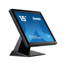 Monitor iiyama T1531SAW-B5 de 15 pulgadas con pantalla táctil, resolución 1024x768, ideal para puntos de venta y movilidad profesional. SKU: T1531SAW-B5