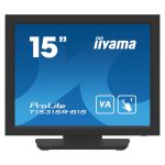 iiyama monitor POS de 15 pulgadas con pantalla táctil, resolución de 1024 x 768 píxeles, XGA, SKU: T1531SR-B1S