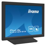 iiyama monitor POS de 15 pulgadas con pantalla táctil, resolución de 1024 x 768 píxeles, XGA, SKU: T1531SR-B1S