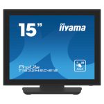 iiyama ProLite T1532MSC-B1S pantalla para PC de 15 pulgadas con resolución 1024 x 768 Pixeles XGA LCD, modelo T1532MSC-B1S, en color negro