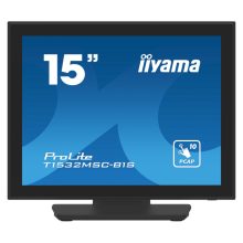 iiyama ProLite T1532MSC-B1S pantalla para PC de 15 pulgadas con resolución 1024 x 768 Pixeles XGA LCD, modelo T1532MSC-B1S, en color negro