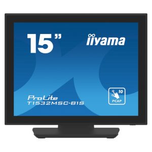 iiyama ProLite T1532MSC-B1S pantalla para PC de 15 pulgadas con resolución 1024 x 768 Pixeles XGA LCD, modelo T1532MSC-B1S, en color negro