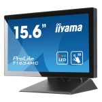 Monitor POS táctil iiyama T1634MC-B5X de 39,6 cm (15,6 pulgadas) con resolución de 1366 x 768 Pixeles. SKU: T1634MC-B5X