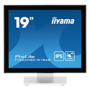 iiyama ProLite T1932MSC-W1SAG pantalla táctil de 48.3 cm con resolución de 1280 x 1024 pixeles en Full HD, color blanco, ideal para mesas.