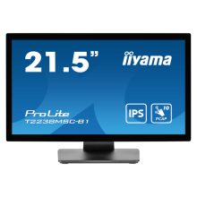 iiyama ProLite T2238MSC-B1, pantalla táctil de 54,6 cm (21.5") con resolución Full HD de 1920 x 1080 pixeles, tecnología LED, color negro