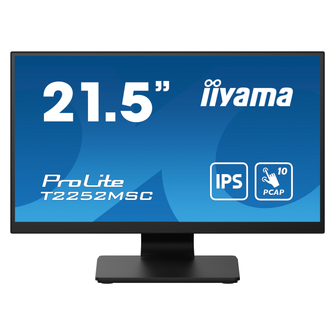 Iiyama T2252msc B2 iiyama ProLite T2252MSC-B2, pantalla táctil LCD Full HD de 21.5 pulgadas, resolución 1920 x 1080 Pixeles, color negro