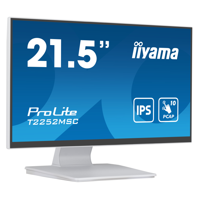 iiyama ProLite T2252MSC-W2 pantalla para PC 54,6 cm (21.5″) 1920 x 1080 Pixeles Full HD LCD Pantalla táctil Mesa Blanco 1 iiyama ProLite T2252MSC-W2 Pantalla Táctil