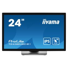 iiyama ProLite T2438MSC-B1, pantalla táctil para PC de 23.8 pulgadas, resolución 1920 x 1080 Pixeles, Full HD, tecnología LED, color negro