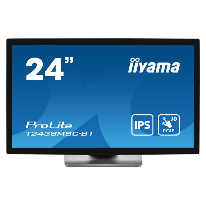 Iiyama T2438msc B1 iiyama ProLite T2438MSC-B1, pantalla táctil para PC de 23.8 pulgadas, resolución 1920 x 1080 Pixeles, Full HD, tecnología LED, color negro