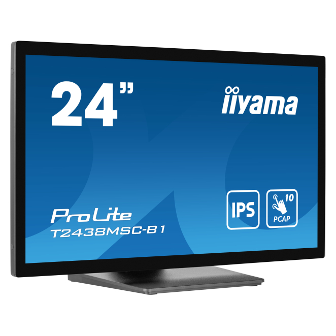iiyama ProLite T2438MSC-B1 pantalla para PC 60,5 cm (23.8″) 1920 x 1080 Pixeles Full HD LED Pantalla táctil Negro 3 iiyama ProLite T2438MSC-B1 en un entorno de trabajo