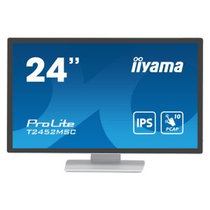 iiyama ProLite T2452MSC-W1, pantalla para PC de 60,5 cm (23.8 pulgadas), resolución de 1920 x 1080 pixeles, tecnología LCD, pantalla táctil multi-usuario, color blanco