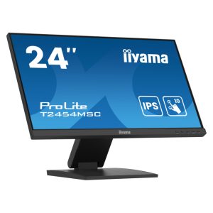 iiyama ProLite T2454MSC-B2AG, pantalla táctil para PC de 23.8 pulgadas, resolución 1920 x 1080 Pixeles, Full HD, LED, color negro, SKU T2454MSC-B2AG