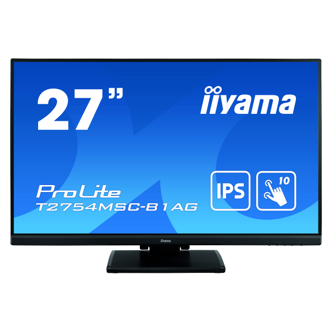 Iiyama T2754msc B1ag iiyama ProLite T2754MSC-B1AG pantalla táctil para PC de 27 pulgadas, resolución 1920 x 1080 pixeles, Full HD, tecnología LED, color negro