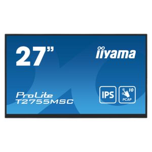 iiyama ProLite T2755MSC-B1, monitor de 27 pulgadas, resolución 1920 x 1080 Pixeles, Full HD, LED, pantalla táctil, color negro