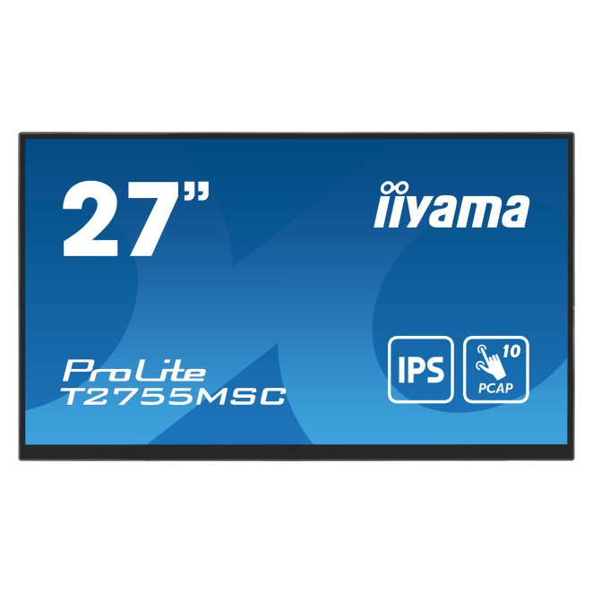 Iiyama T2755msc B1 iiyama ProLite T2755MSC-B1, monitor de 27 pulgadas, resolución 1920 x 1080 Pixeles, Full HD, LED, pantalla táctil, color negro