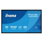 iiyama T5529AS-B1AG panel interactivo de 54.6 pulgadas 4K Ultra HD, LED, Wifi, 500 cd/m², Negro, con procesador Android, señalización 24/7